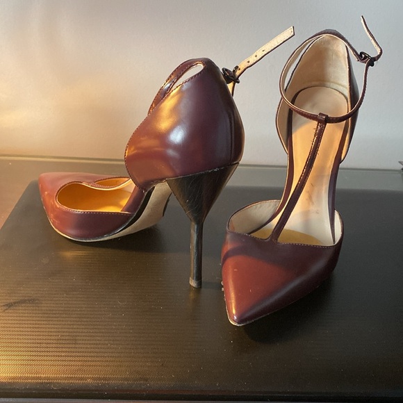 Burgundy  shoes with black heels . Phillip Lim made in Italy - Picture 11 of 11